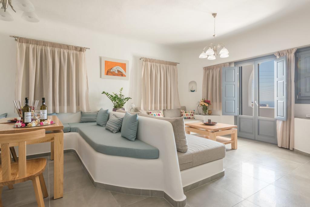 Aspronisi Luxury Villa With Caldera View Megalochori  Exterior foto
